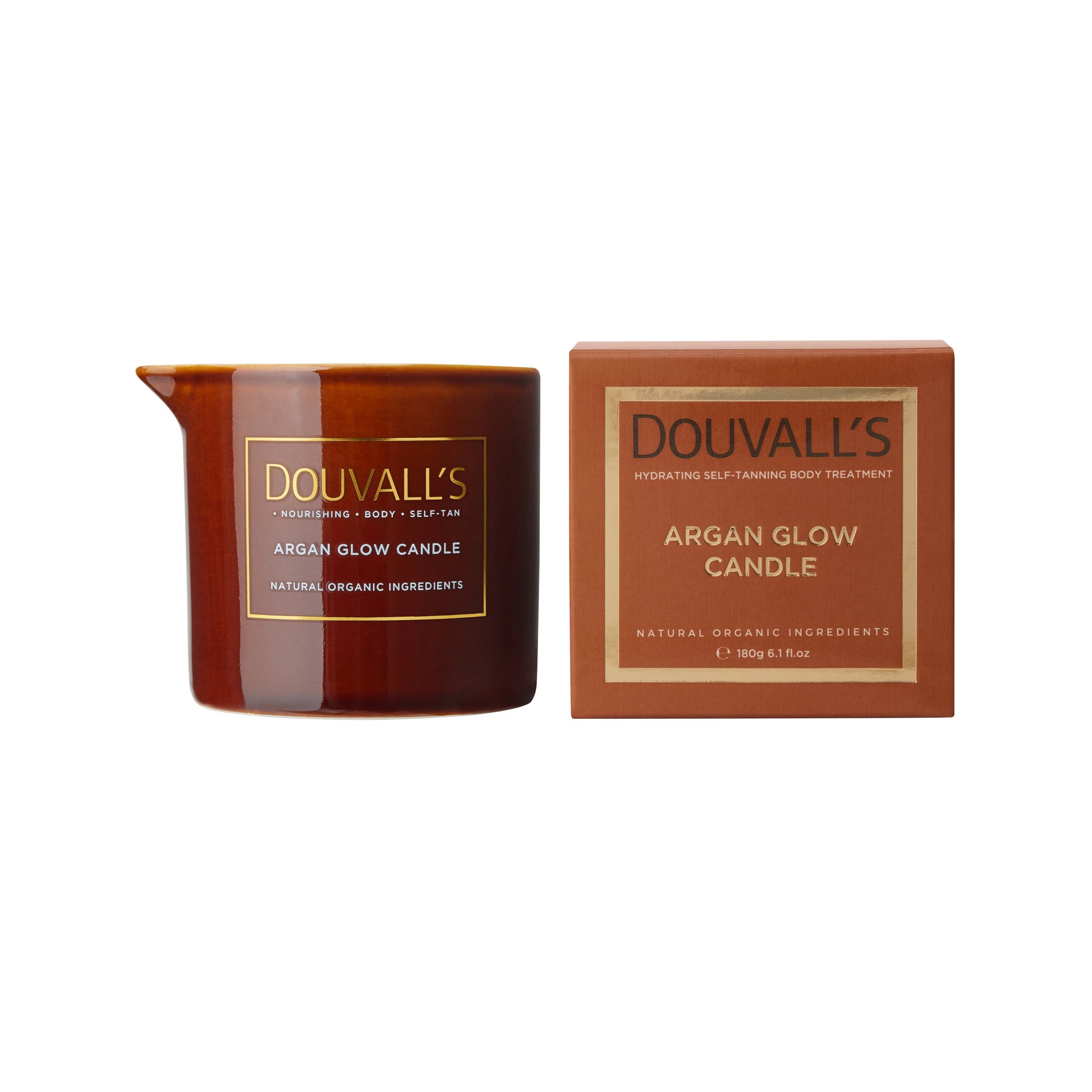Argan Glow Candle | Hydrating Self Tanning Body Treatment 180g-0