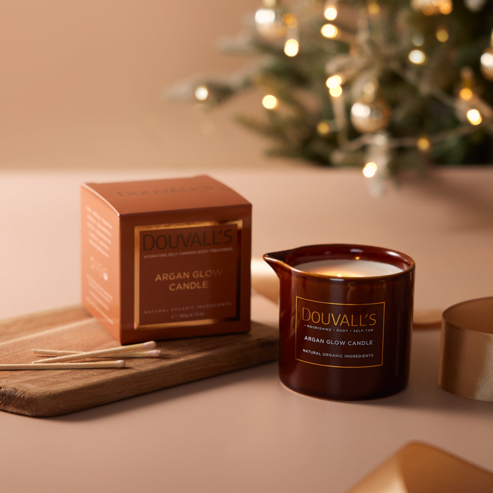 Argan Glow Candle | Hydrating Self Tanning Body Treatment 180g-4