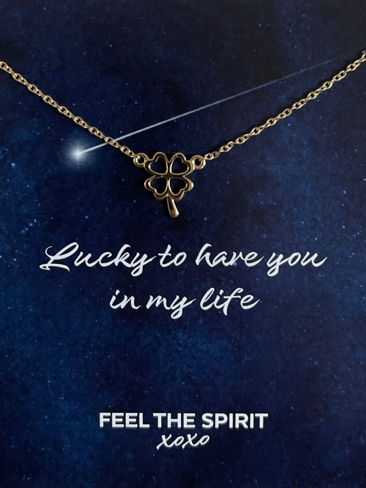 Ketting Klavertje Vier Goudkleur XN002G-1