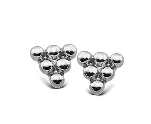 Oorbellen Balletjes in Driehoek Zilver JE025S-0