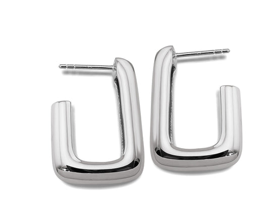 Oorbellen Rechthoek Zilver JE032S-0
