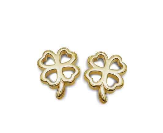 Oorbellen Klavertje Vier Gold-Plated JE054G-0